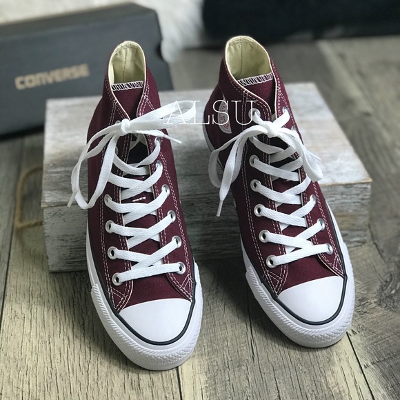 NWT Converse Ctas HI Burgundy W AUTHENTIC - Picture 3 of 7